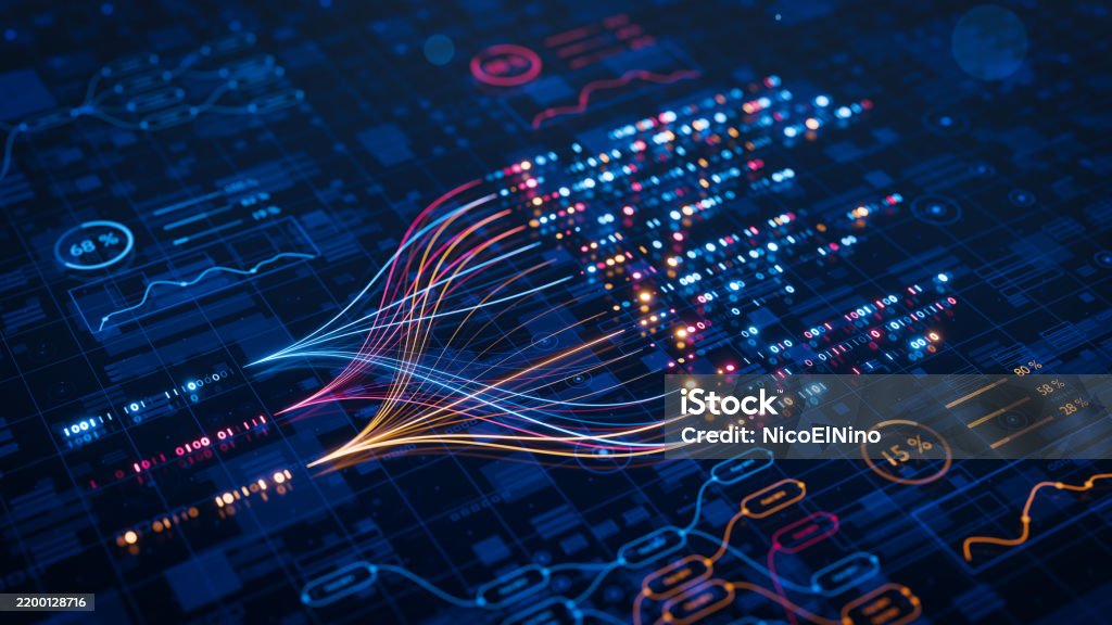 Concept illustration of General Artificial Intelligence representing human-level intelligence